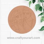 Ram Sita Pre Marked Round MDF Design 2