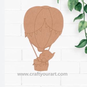 Elephant Hot Air Balloon Pre Marked MDF Design 1