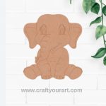 Baby Elephant Pre Marked MDF Design 3