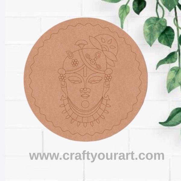 Shrinath Ji Pre Marked Round MDF Design 3