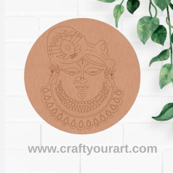 Shrinath Ji Pre Marked Round MDF Design 2