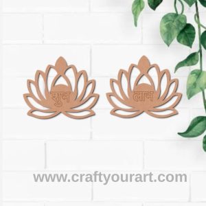 Lotus Shubh Labh Pre Marked Base MDF Design 1