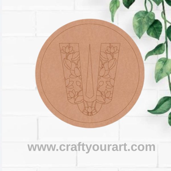 Namam Lotus Pre Marked Round MDF Design 1
