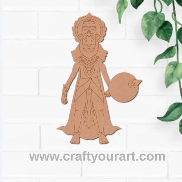 Lord Ugra Narasimha Pre Marked MDF Design 1