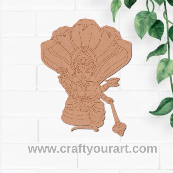 God Vishnu Pre Marked MDF Design 4