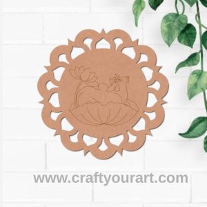 Pichwai Cow And Lotus Pre Marked Base MDF Design 2