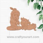 Krishna Ji With Cow Pre Marked MDF Design 1