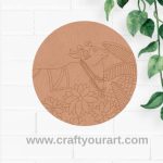 Pichwai Cow Pre Marked Round MDF Design 6