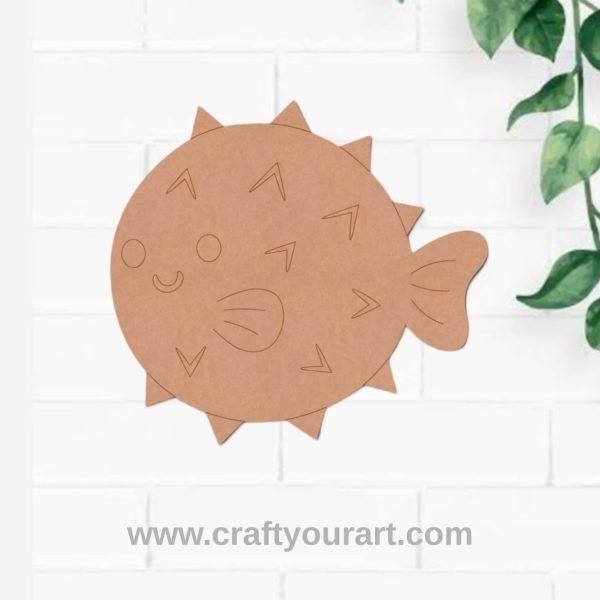 Puffer Fish Pre Marked MDF Design 1
