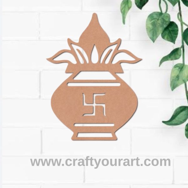 Swastik Matka Cutout MDF Design 1