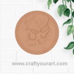Feet Pre Marked Round MDF Design 2