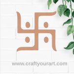 Swastik Cutout MDF Design 1