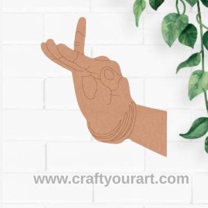 Hand Mudra Pre Marked MDF Design 4