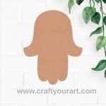 Hamsa Hand Cutout MDF Design 1