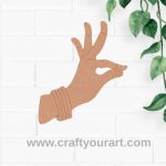 Hand Mudra Pre Marked MDF Design 1