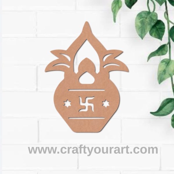 Swastik Matka Cutout MDF Design 2