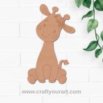 Baby Giraffe Pre Marked MDF Design 1
