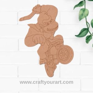 Donkey Kong Gorilla On Bike Cartoon Pre Marked MDF Design 1
