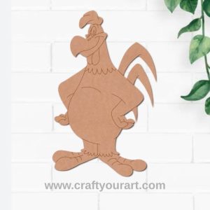 Rooster Looney Tunes Cartoon Pre Marked MDF Design 1