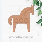Rajasthani Horse Pre Marked MDF Design 1