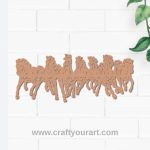 Horses Base Cutout MDF Design 2