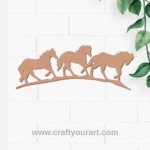 Horses Base Cutout MDF Design 1