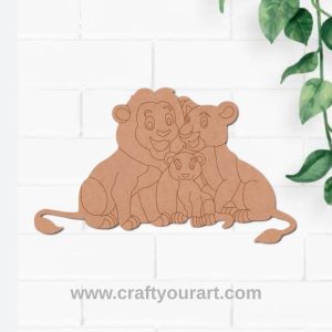 Lion Family The Lion King Pre Marked MDF Design 1