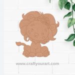 Baby Lion Pre Marked MDF Design 2