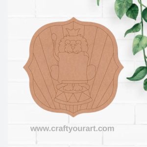 Lion In Carnival Circus Pre Marked MDF Design 1