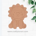 Baby Lion Pre Marked MDF Design 1