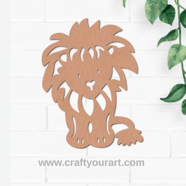 Lion Cutout MDF Design 1