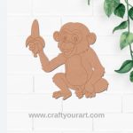 Monkey With Banana Pre Marked MDF Design 1