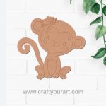 Baby Monkey Pre Marked MDF Design 1