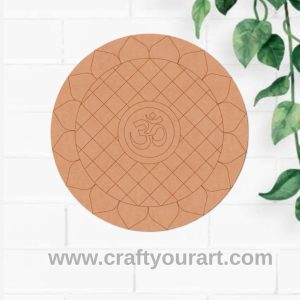 Om Mandala Pre Marked Round MDF Design 1