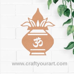 Kalash Matka Om Cutout MDF Design 1