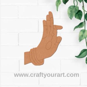 Hand Mudra Pre Marked MDF Design 3
