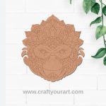 Monkey Mandala Pre Marked MDF Design 1