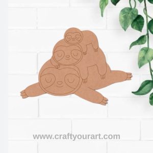 Sloths Sleeping Pre Marked MDF Design 1