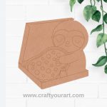 Sloth Eating Pizza Pre Marked MDF Design 1
