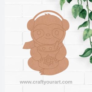 Sloth Christmas Pre Marked MDF Design 5
