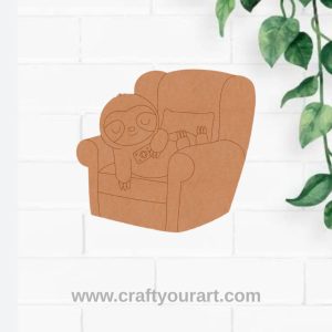 Sloth On A Sofa Pre Marked MDF Design 1
