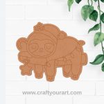 Sloth Christmas Pre Marked MDF Design 6