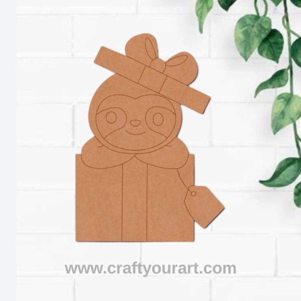 Sloth Christmas Pre Marked MDF Design 4