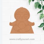 Yoga Sloth Pre Marked MDF Design 1