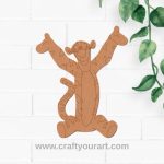 Tigger Winnie The Pooh Pre Marked MDF Design 1