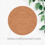 Madhubani Pre Marked Round MDF Design 1