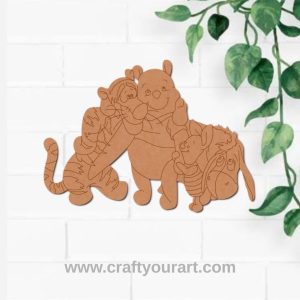 Winnie The Pooh Characters Pre Marked MDF Design 1