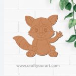 Baby Raccoon Pre Marked MDF Design 2