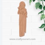 Woman With Dog Pre Marked MDF Design 1