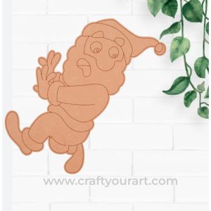 Christmas Santa Clause Running Out Pre Marked Design 1